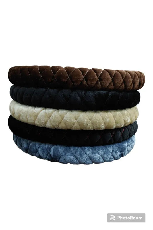 Car Steering Cover Universal  - Velvet Emboze Style  For All Cars